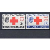 [721] Британские колонии. Питкерн 1963. 100-летие Красного Креста. СЕРИЯ MNH. Кат.15 е.
