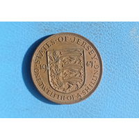 Джерси остров 1/12 шиллинга (1 пенни) 1947 год Георг VI состояние
