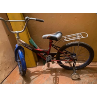 Велосипед детский 20" на 2 с колесиками с 4 до 8 лет