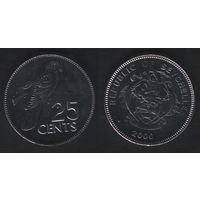 Сейшелы km49a 25 центов 2000 год km49b (-) (f