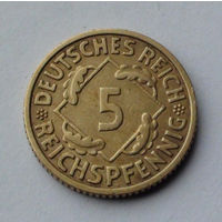 Германия - Веймарская республика 5 рейхсфеннигов. 1935. A