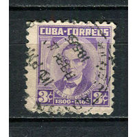 Куба - 1954/1956 - Хосе де ла Лус Кабальеро 3С - [Mi.412] - 1 марка. Гашеная.  (LOT Dc4)