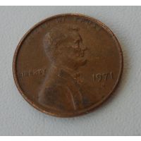 1 цент США 1971 г.в. D