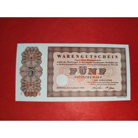 Германия ФРГ 5 марок 1958 UNC