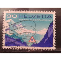 Швейцария 1967 Туннель в горах