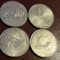 Монеты Никел (5 центов) 'Экспедиция Льюиса и Кларка' (4 монеты)
