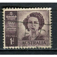 Австралия - 1947/1948 - Принцесса Елизавета 1Р - [Mi.182] - 1 марка. Гашеная.  (Лот 10EY)-T25P3