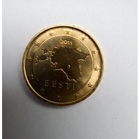 Эстония 10 евроцентов 2011г.С пакета ознакомления.Без обращения.UNC