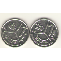 1 франк 1989, 1991 г. E.