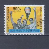 [1489] Камерун 1979. Авиация.Воздушный шар.Перелет через Атлантику. Гашеная марка.