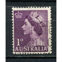 Австралия - 1953/1954 - Королева Елизавета 1Р - [Mi.234] - 1 марка. Гашеная.  (Лот 18EY)-T25P3