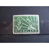 Брит. Ньясаленд. Символ колонии гепард. (оттенок номинала 1 d) 1938 г.  см. условие.