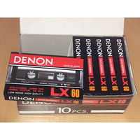 Редкая коллекционная аудиокассета "DENON LX 60" Япония 1985-86 г.г. В наличии 4шт.