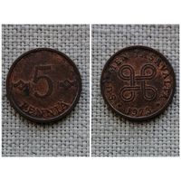 Финляндия 5 пенни 1973