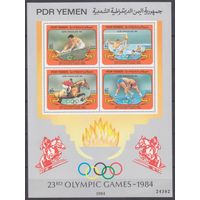 1984 Йемен PDR 352-355/B22 Олимпийские игры 1984 года в Лос-Анджелесе 12,00 евро