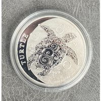 Монета Ниуэ 2 доллара 2022 Черепаха Серебро Proof