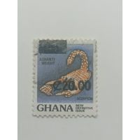 Гана 1988. Фауна, флора и культура Ганы. надпечатка с доплатой