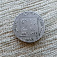 Werty71 Франция 25 сантимов 1903