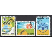 Продовольствие Сенегал 1987 год серия из 3-х марок