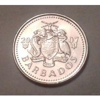 25 центов, Барбадос 2007 г., AU