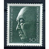 Германия (ФРГ) - 1976г. - Конрад Аденауэр, первый федеральный канцлер - полная серия, MNH [Mi 876] - 1 марка