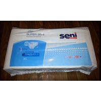 Подгузники для взрослых Super Seni, medium 2, упаковка 30 штук, на талию 75-110 см, памперсы .