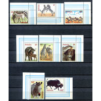 Руанда - 1984г. - Зебры и буйволы - полная серия, MNH [Mi 1283-1290] - 8 марок