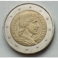 Латвия 2 евро 2014 г.