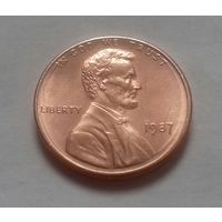 1 цент США 1987, 1987 D