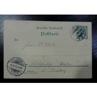 Почтовая карточка 1899 г. Германия.