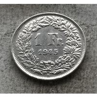 Швейцария 1 франк 1945 - серебро