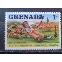 Гренада 1977 Скауты, перетягивание каната