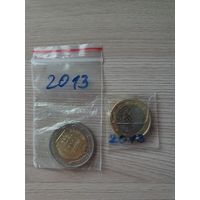 2 и 1 евро Сан Марино 2013 UNC