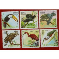 Куба. Птицы. ( 6 марок ) 1989 года. 11-6.