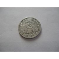Франция 2 франка 1943г