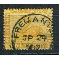 Западная Австралия (штат) - 1882/1884 - Лебедь 1Р - [Mi.23C] - 1 марка. Гашеная.  (LOT EV31)-T10P20