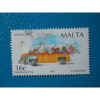 Мальта 2002 г. мi-1248. Автобус на Мальту со Святым Семейством, волхвами, пастухами и ангелом.