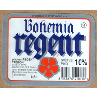 Этикетка пива Bohemia Regent Е404