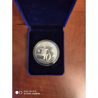 Тринидад и Тобаго 10 долларов, серебро. 1974