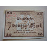 Германия 20 марок 1918 год нотгельд