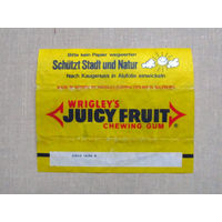 01-253 Обертка фантик от жевачки жевательной резинки Wrigleys Juicy Fruit Австрия 1970-е