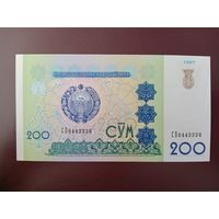 Узбекистан 200 сумов 1997 UNC (Брак)