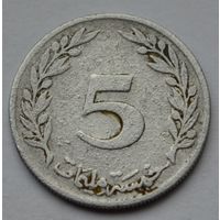 Тунис, 5 миллимов 1960 г.