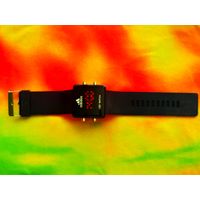 LED watch, светодиодные часы, Adidas, красные. Торг есть. (No 3).