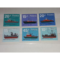 Польша 1988 Корабли. Флот. Пожарные катера. Полная серия 6 марок