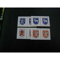 Латвия 1994 Гербы городов серия 4 марки