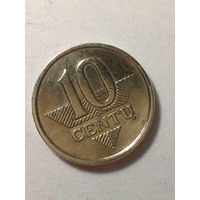 10 центов Литва 1999