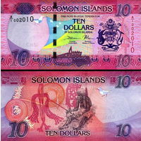 Соломоновы острова 10 долларов образца 2017 года UNC