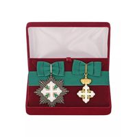 Комплект Знак и звезда ордена Маврикия и Лазаря - Италия в подарочном футляре