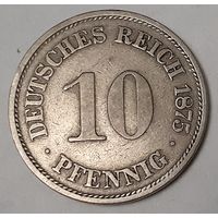 Германия 10 пфеннигов, 1875 "J" (10-3-13)
